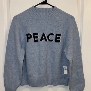 Old Navy Blue 'Peace' Sweater